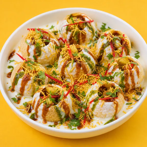 Sev Puri Punjabi Style